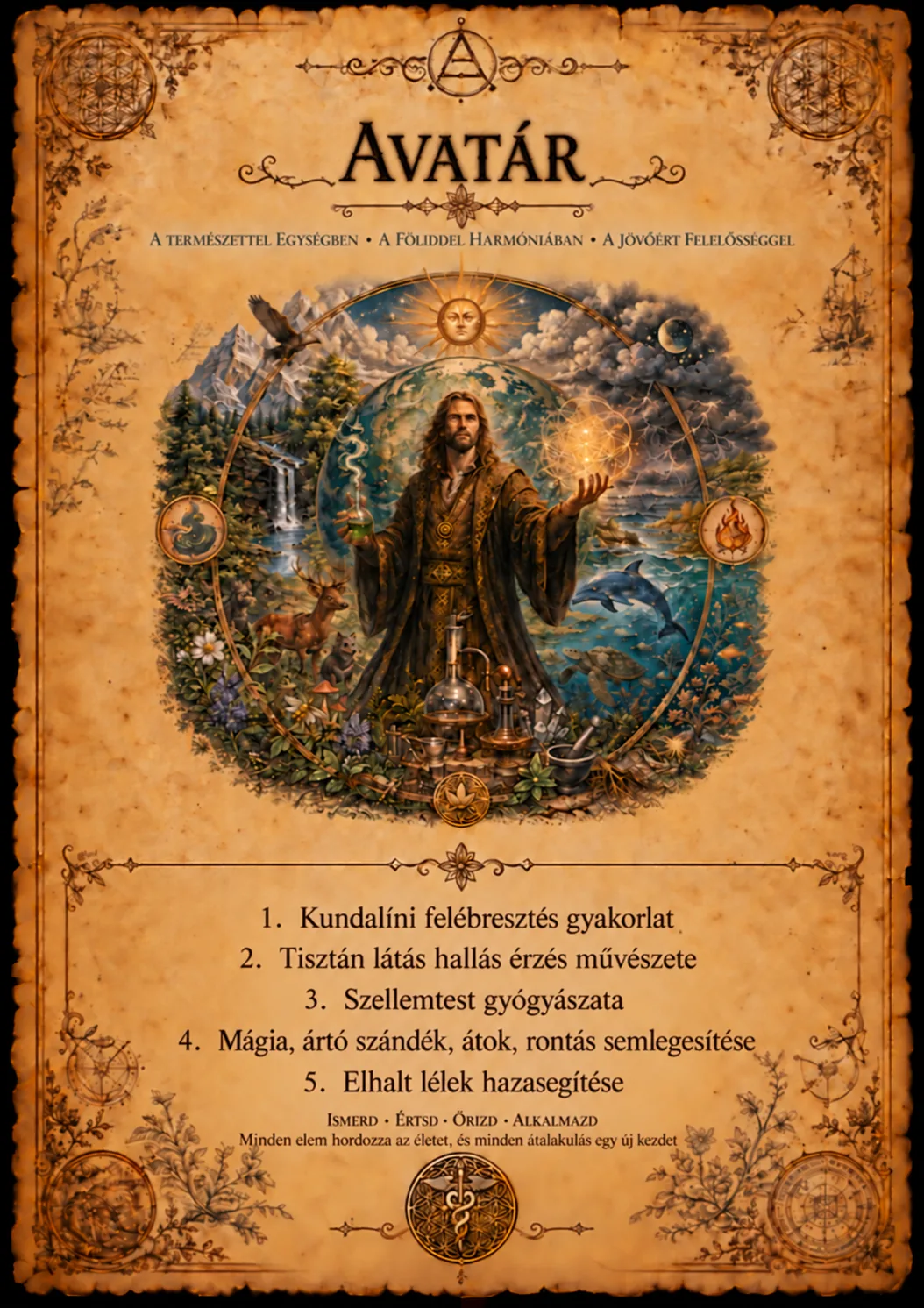 Avatár kurzusinfografika